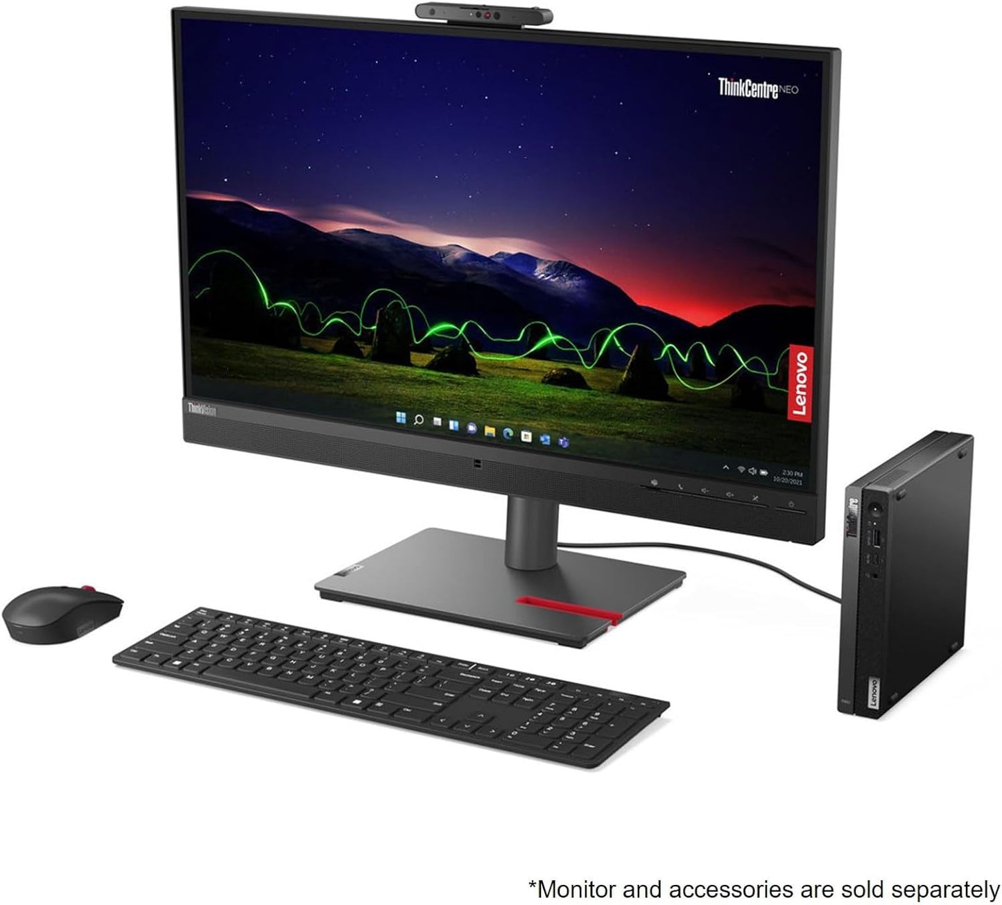 Lenovo ThinkCentre 50q Gen 4 Business Mini Desktop, 13th Gen Intel Core i5-13420H, 16GB RAM, 1TB PCIe SSD, Display Port, RJ-45, HDMI, Wi-Fi 6, Windows 11 Pro, Black