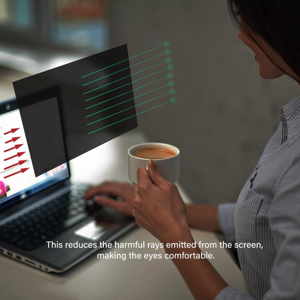15.4 Inch - 16:10 Aspect Ratio - Laptop Privacy Screen Filter for Widescreen Laptop - Notebook - Anti-Glare - Anti-Scratch Protector Film for Data confidentiality