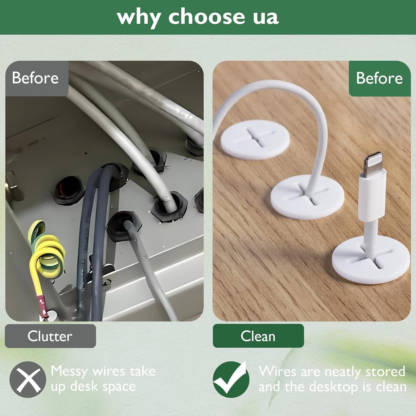 10Pcs Desk Grommet, 3/4" (20mm) Black Silicone Cord Hole Cover, Flexible Rubber Wire Grommets, Wall Grommets for Cables Management, Table, Countertop, Cabinets and Furnitures Wire Organizer