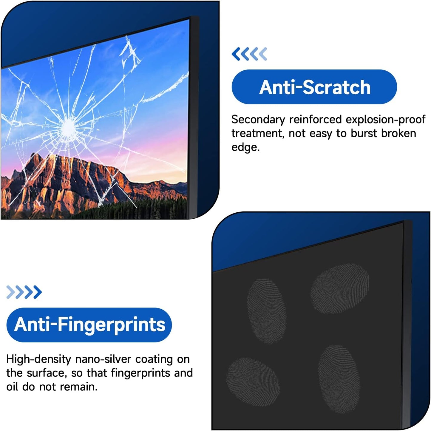 2 Pack 23 Inch Anti Glare Computer Screen Cover, Eye Protection Matte Anti Scratch Anti Glare Film for 23'' with 16:9 Aspect Ratio Widescreen Monitor