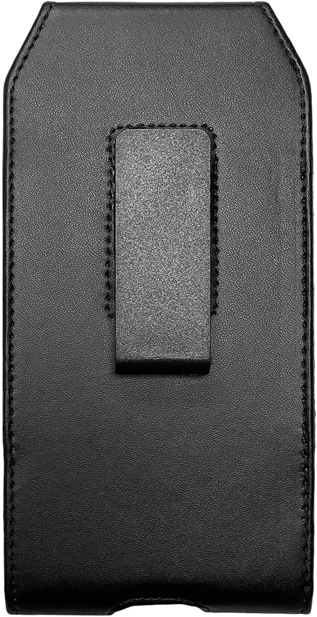 Leather Cell Phone Holster for Boost Celero 5G, Motorola Moto G 5G, Moto G Power 2021/2022/2023/2024, TCL 30 40 50 60 XE, XL, Vertical Case Waist Carrying Pouch with Belt Clip/Loops, Black