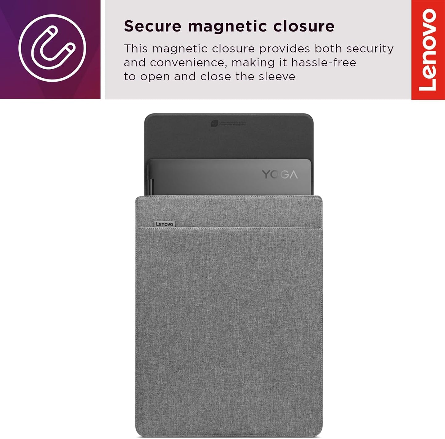 Lenovo Precision Pen 2 for Select Lenovo Laptops Bundle with 16" Eco-Friendly Magnetic Laptop Sleeve - Grey