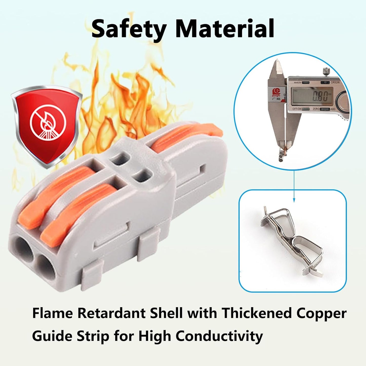 10Pcs 2 to 1 Wire Connectors Small Electrical Cable Splicing Splitter Terminal Block Inline Splice Snap Splicer for Residential Speaker Gauge Push DIY Splicing into 4/6/8/9/10 Way