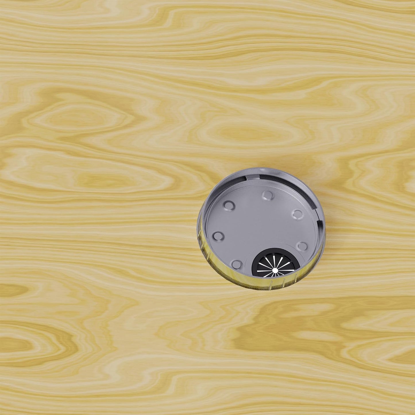 2 Pack Desk Grommet 3-1/8 Inch 80mm, Zinc Alloy Computer Desk Wire Hole Cover, Office Desktop Cord Cable Hole Metal Ring, Silver Tone