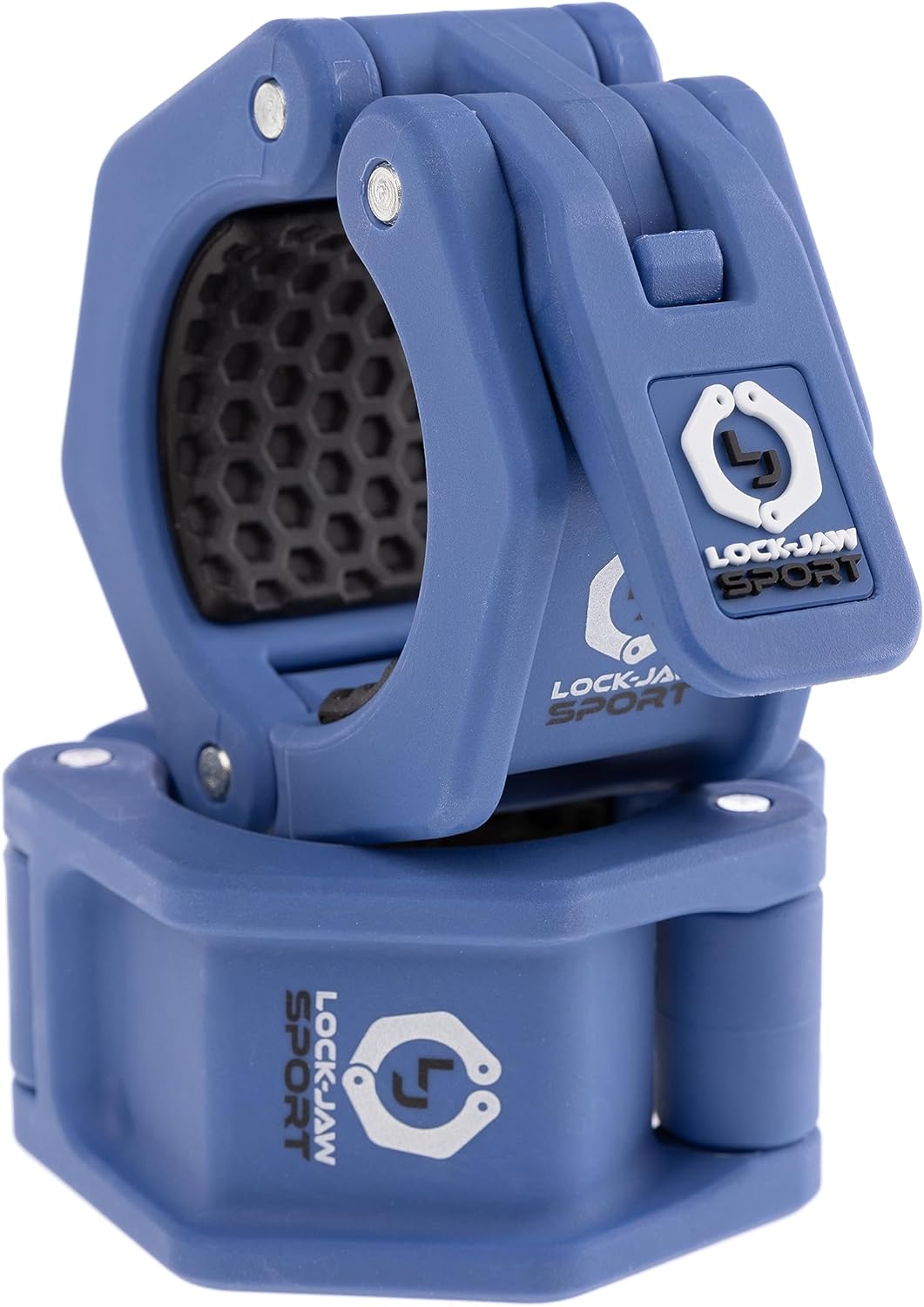 Lock-Jaw Sport Olympic Barbell Collar - Quick Release Barbell Clamp (Blue)