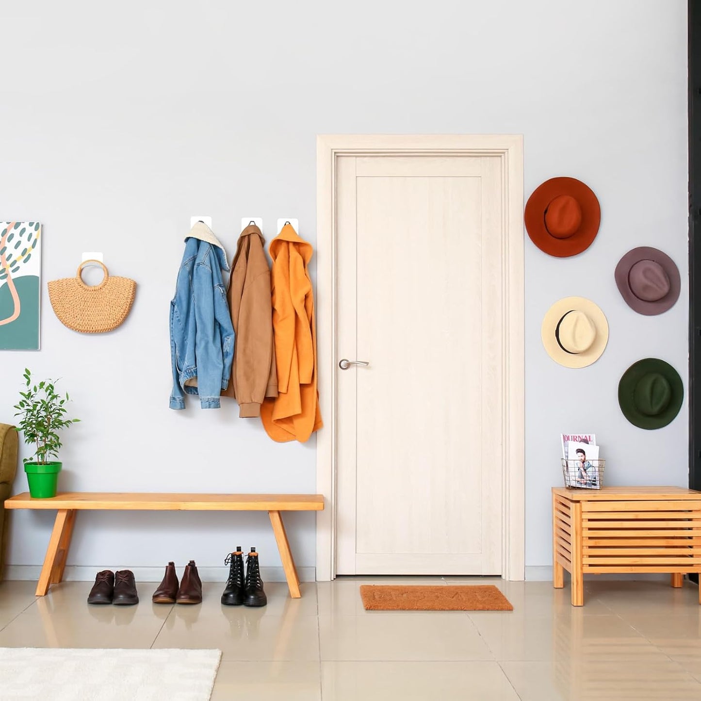 12 Pcs Headphone Wall Hangers Adhesive Gaming Headset Holder Hooks for Wall Mount Strong Universal Stand Hooks for Most Headphone Controller, Hat, Baseball Caps, Closet, Door (White)