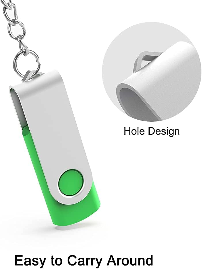 128GB Flash Drive KOOTION USB Drive Flash Drive 128GB Thumb Drive Jump Drives Memory Stick Keychain Design Pen Drive (5 Pack, Mixed Color)