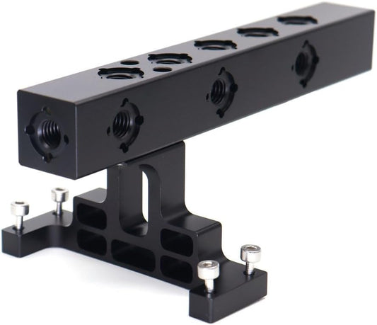 Lightweight Top Handle, Camera Top Handle Grip, Universal Handle with 5X 3/8'' Screw Adapters for DSLR Camera Rigs - Black