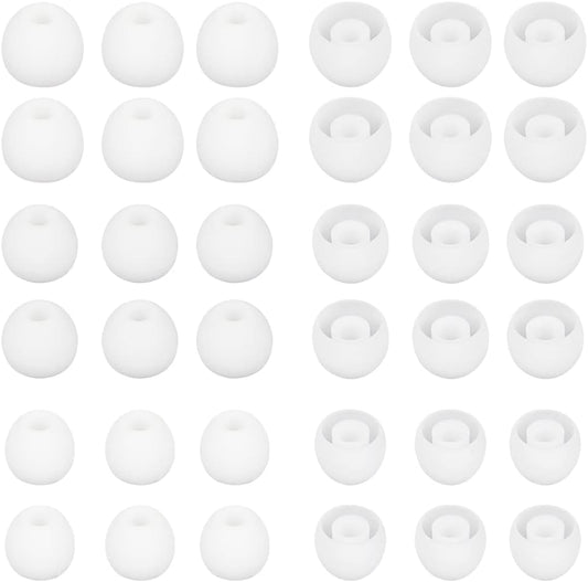 18 Pairs Silicone Ear Tips Replacement Earbud Tips for in- Ear Headphones Ear Covers (Inner Hole from 3.8mm-5.5mm Earphones) Earbud Replacement Tips Ear Bud Rubber Tips S M L
