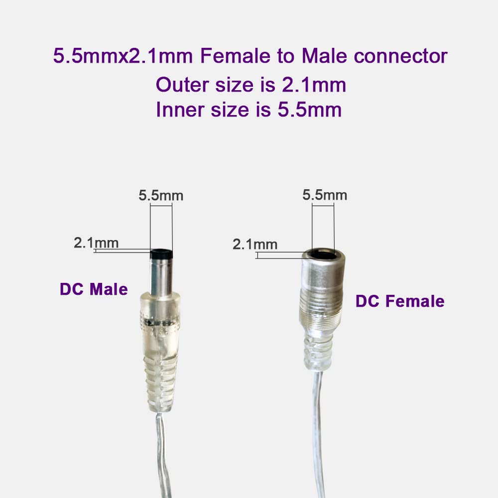 12V DC Sensitive Dimmer Switch for Led Light, Unique Female Male Led Dimmer Controller with 1 Female Power Jack Adapter, Brightness Adjustable for LED Strip Light, Neon Light, Neon Sign