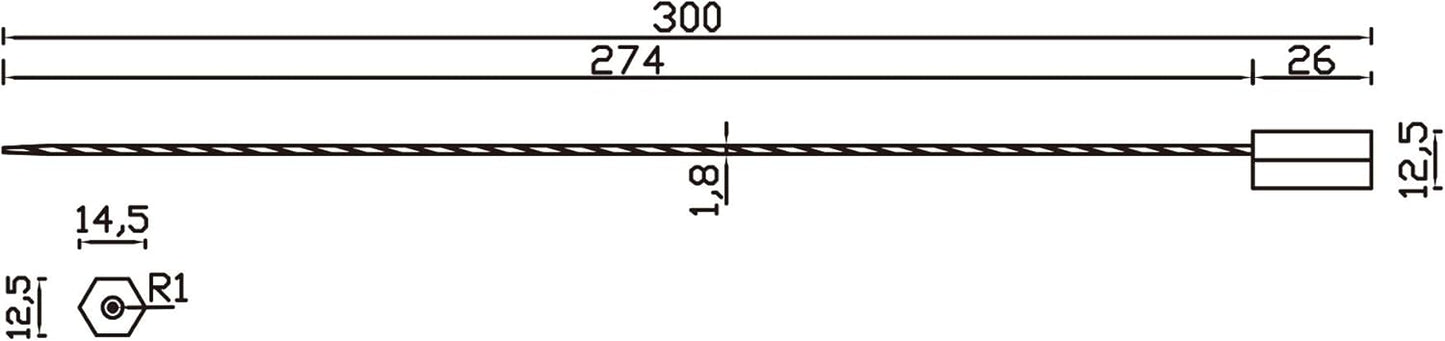 Leadseals(R) 500 Red Security Cable Seals Metal Truck Trailer Seals Tamper Proof Security Tag Seal Disposable Self-Locking Shipping Security Tags Numbered(Pack of 500 PCS)