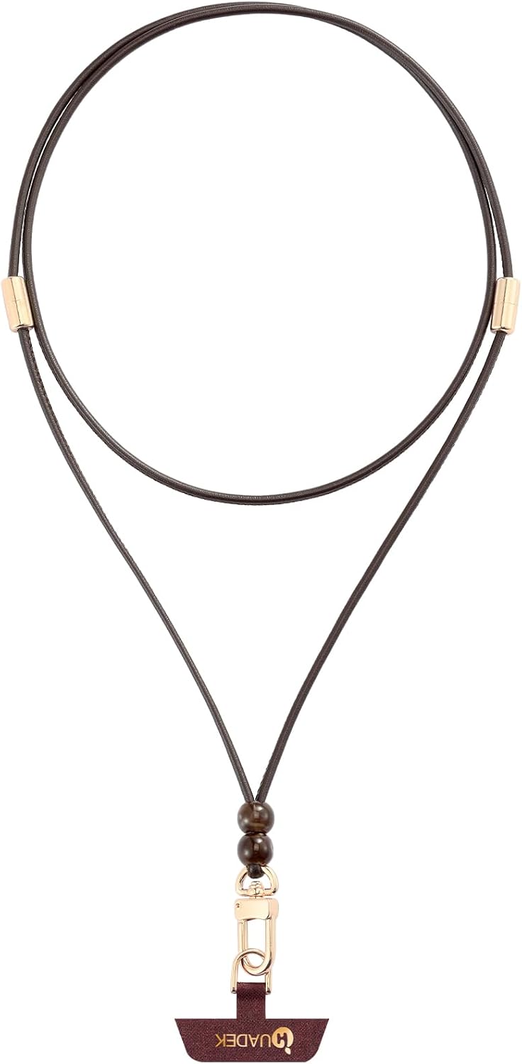 Leather cell phone lanyard Detachable Phone Chain Strap 2-in-1 Phone Chain Wristlet