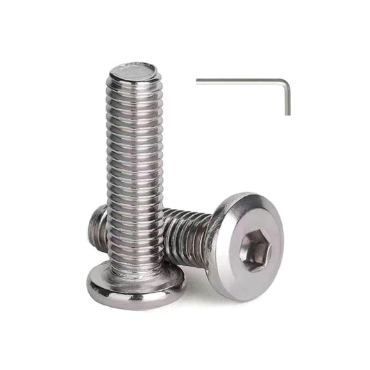 1/4-20 x 3/4" (40 Pack) Flat Head Hex Socket Cap Screws Bolts, 304 Stainless Steel 18-8, Hex Drive, Bright Finish, Fully Machine Thread