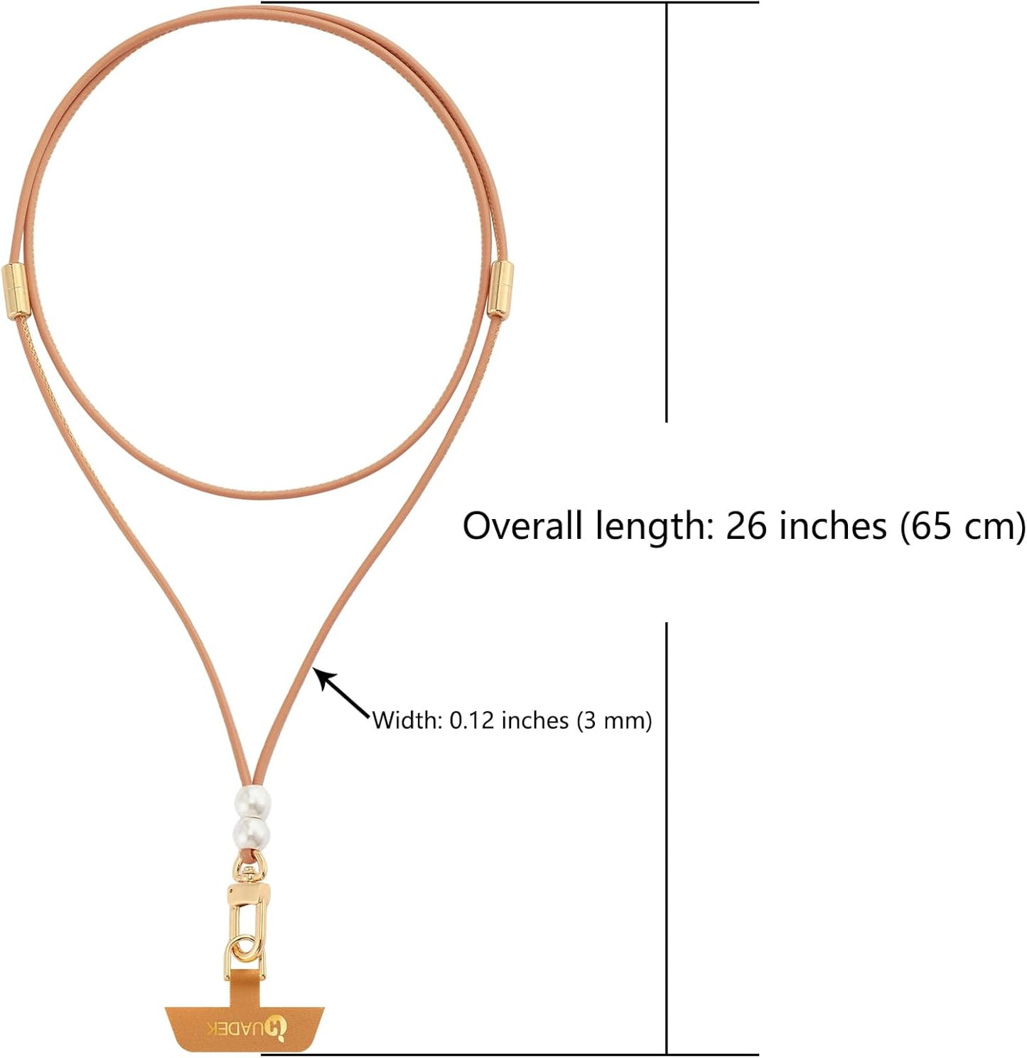 Leather cell phone lanyard Detachable Phone Chain Strap 2-in-1 Phone Charm with