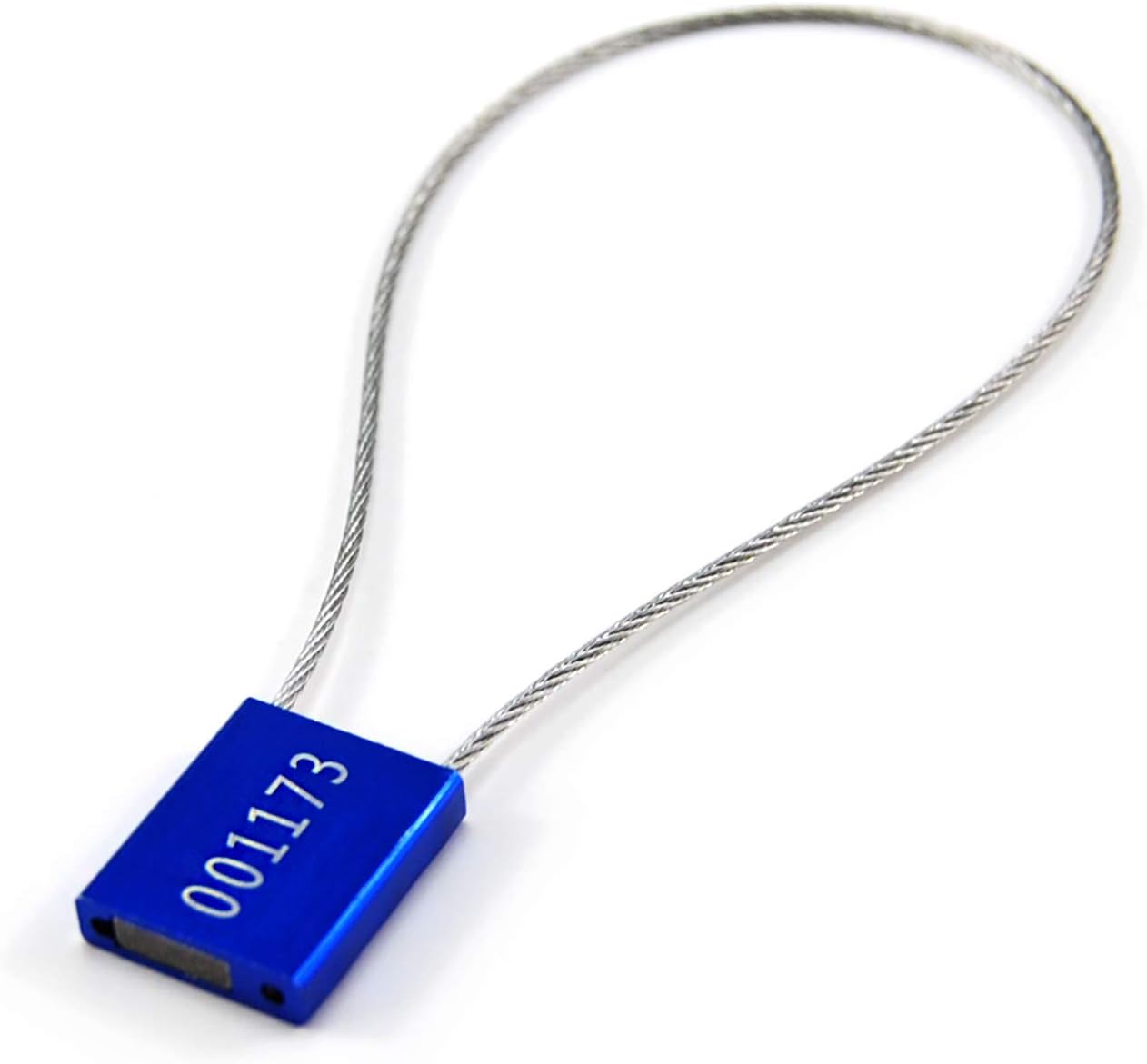 Leadseals(R) 1000 Blue Steel Cable Seals Metal Security Tag Numbered Truck Trailer Seal Anti-Tamper Pull-Tite Security Seal Aluminum Body Transport Shipping Seal Self-Locking Safety Ties ISO 17712