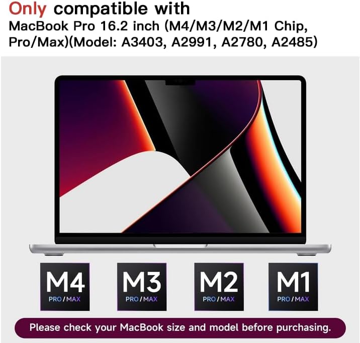 2 Pack Anti Glare Screen Protector Compatible with Macbook Pro 16 Inch (2021-2024, M4, M3, M2, M1-A3403/A2991/A2485/A2780), Anti Scratch Matte Screen Protector