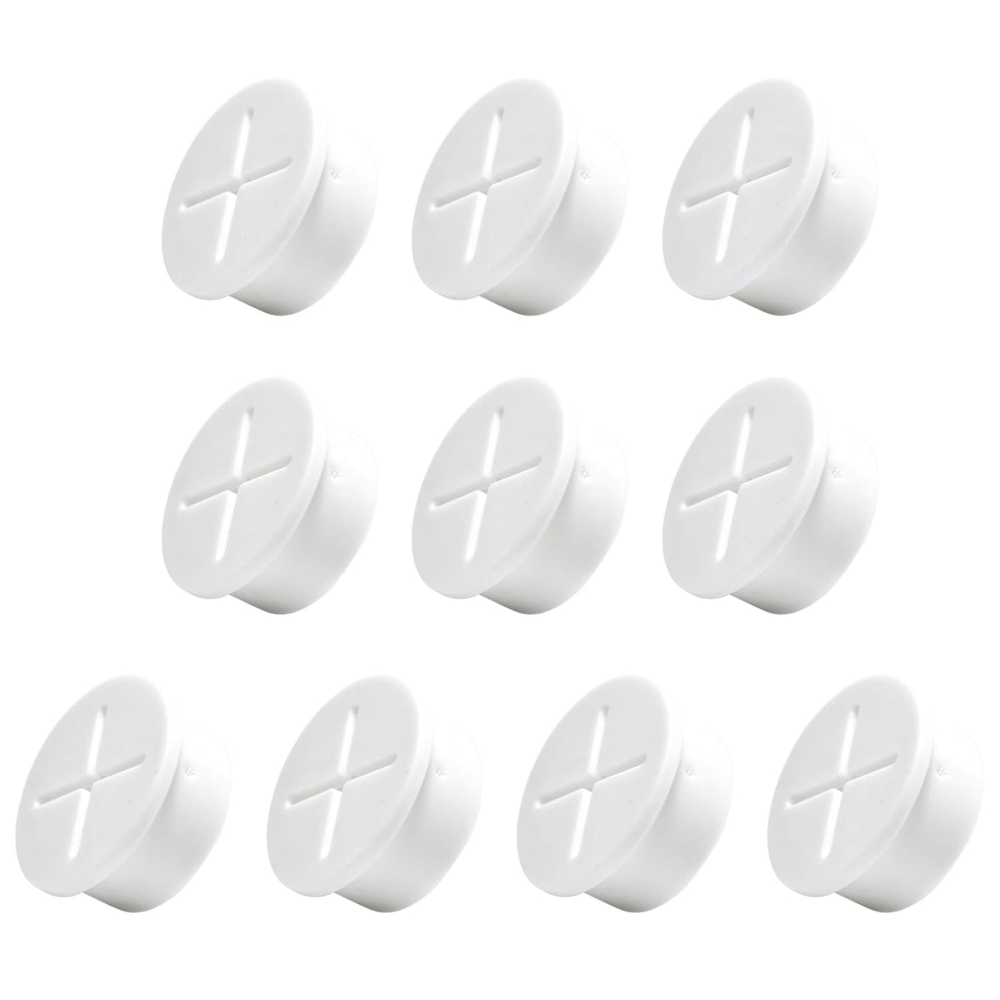 10Pcs Desk Grommet, 1" (25mm) White Silicone Cord Hole Cover, Flexible Rubber Wire Grommets, Wall Grommets for Cables Management, Table, Countertop, Cabinets and Furnitures Wire Organizer