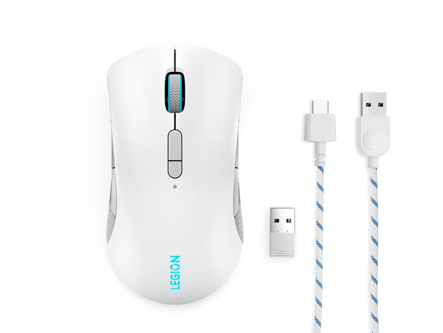 Lenovo Legion M600 RGB Wireless Gaming Mouse – 16,000 DPI, 9 Programmable Buttons, 200-Hour Battery Life, 50-Million Clicks Durability – Ambidextrous Computer Mouse (Stingray)