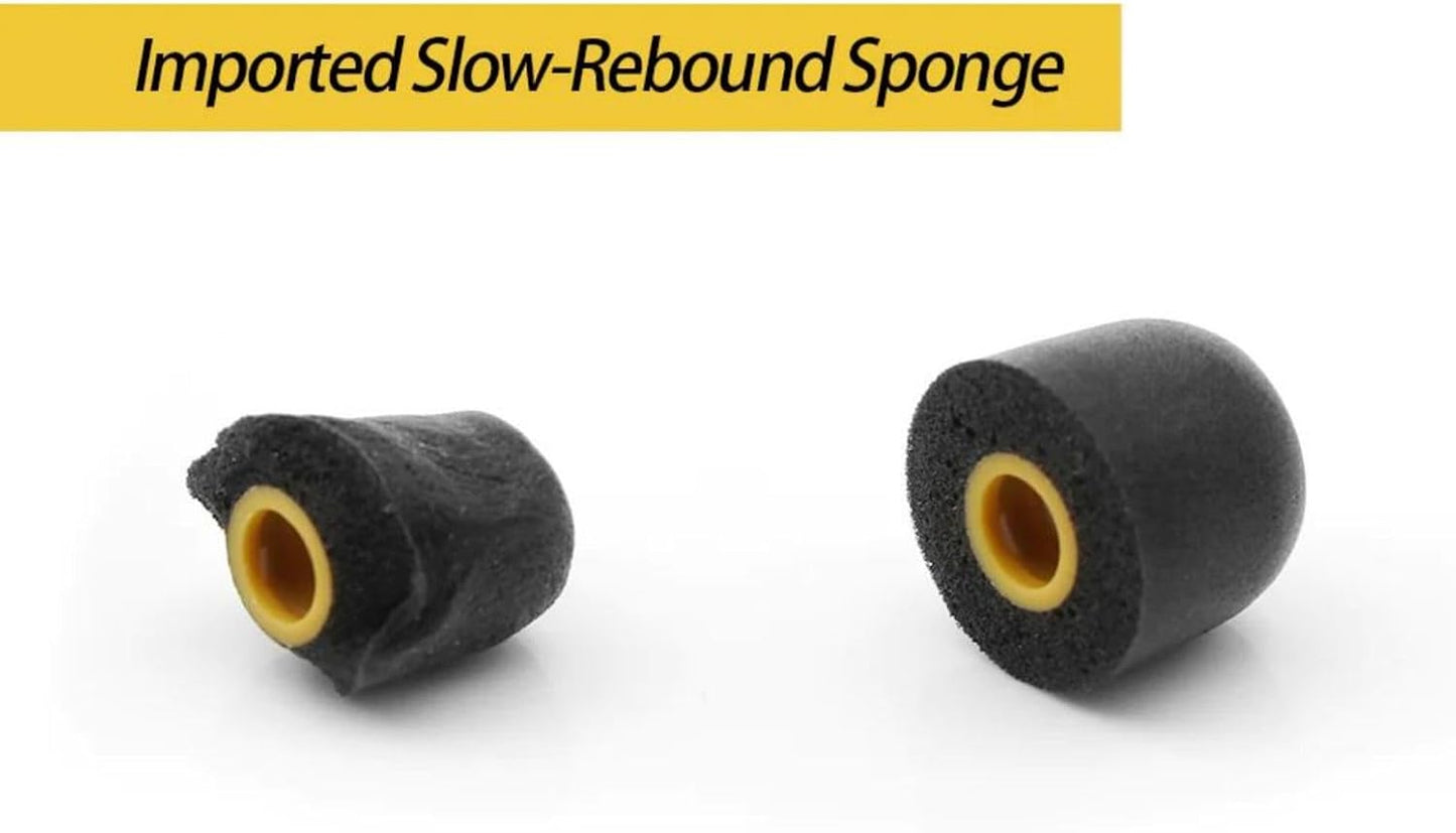 Linsoul Tripowin TP45 Spiral Groove Memory Foam Eartips, 2 Pairs in Ear Monitor Ear Plugs Suitable for 4.5mm-6.5mm Earphone Nozzle (L)