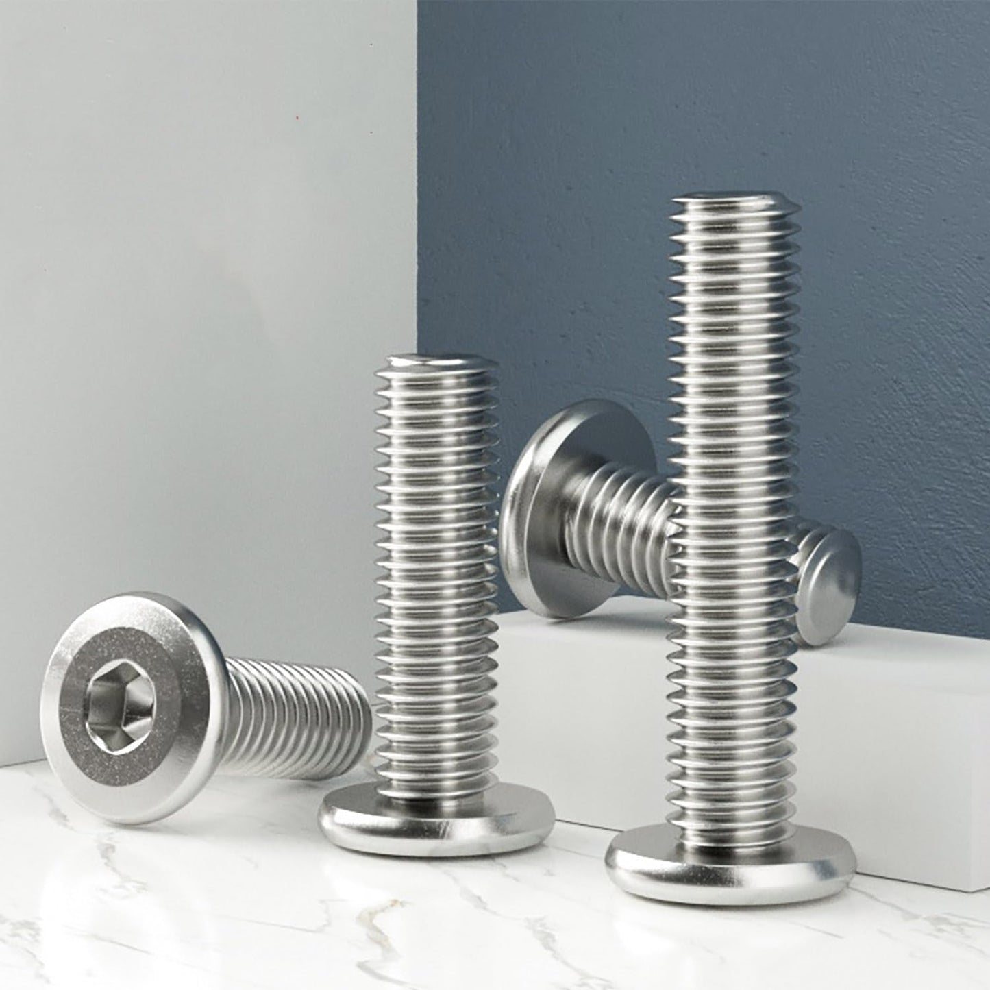 1/4-20 x 3/4" (40 Pack) Flat Head Hex Socket Cap Screws Bolts, 304 Stainless Steel 18-8, Hex Drive, Bright Finish, Fully Machine Thread