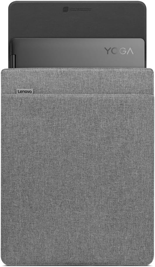 Lenovo Slim Laptop Sleeve 14 Inch Notebook/Tablet - Compatible with MacBook Air/Pro - Eco-Friendly Lightweight Case with Accessory Pocket & Magnetic Closure - Grey