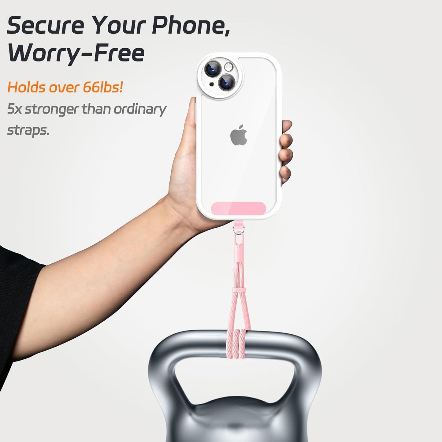 2 Pack Phone Lanyard,2×Phone crossbody strap,4×Tether Tabs,Universal Cell Phone Multifuctional Patch Polyester Lanyards,Cell Phone Lanyards for Women and Men(pink+green)