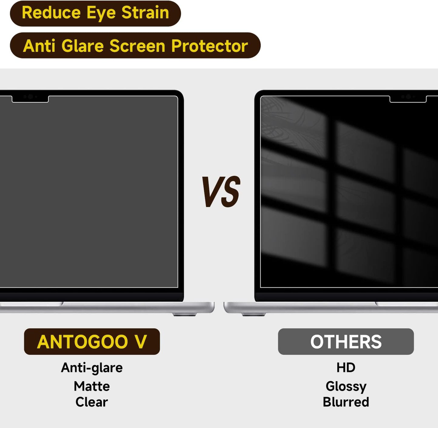 2 Pack Compatible with MacBook Air 13.6 inch Screen Protector (M2/M3/M4 Chip), Matte Anti Glare Film for MacBook Air 13'' (2022-2025)