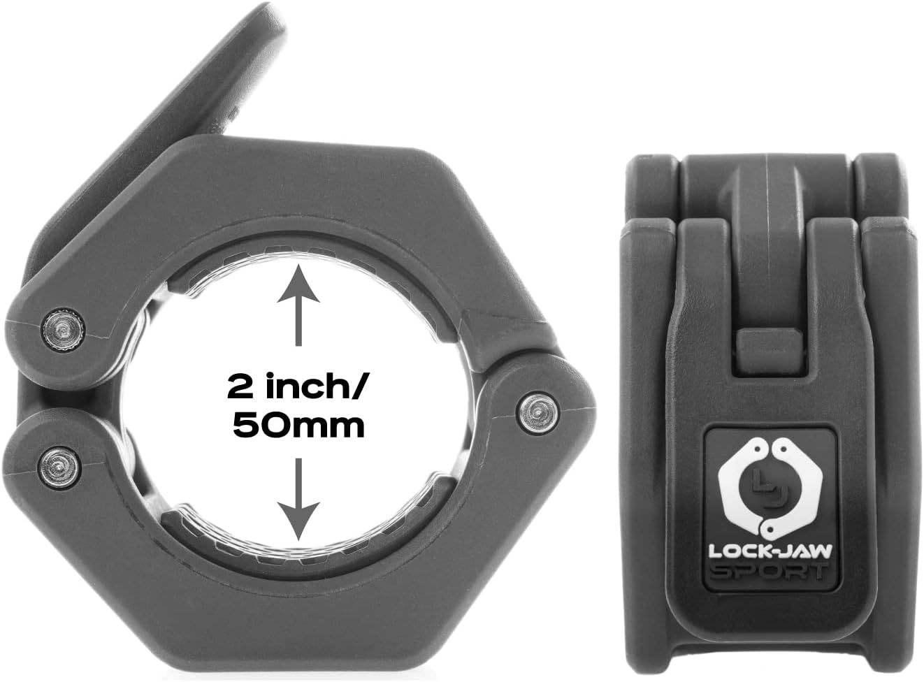 Lock-Jaw Sport Olympic Barbell Collar - Quick Release Barbell Clamp (Red)