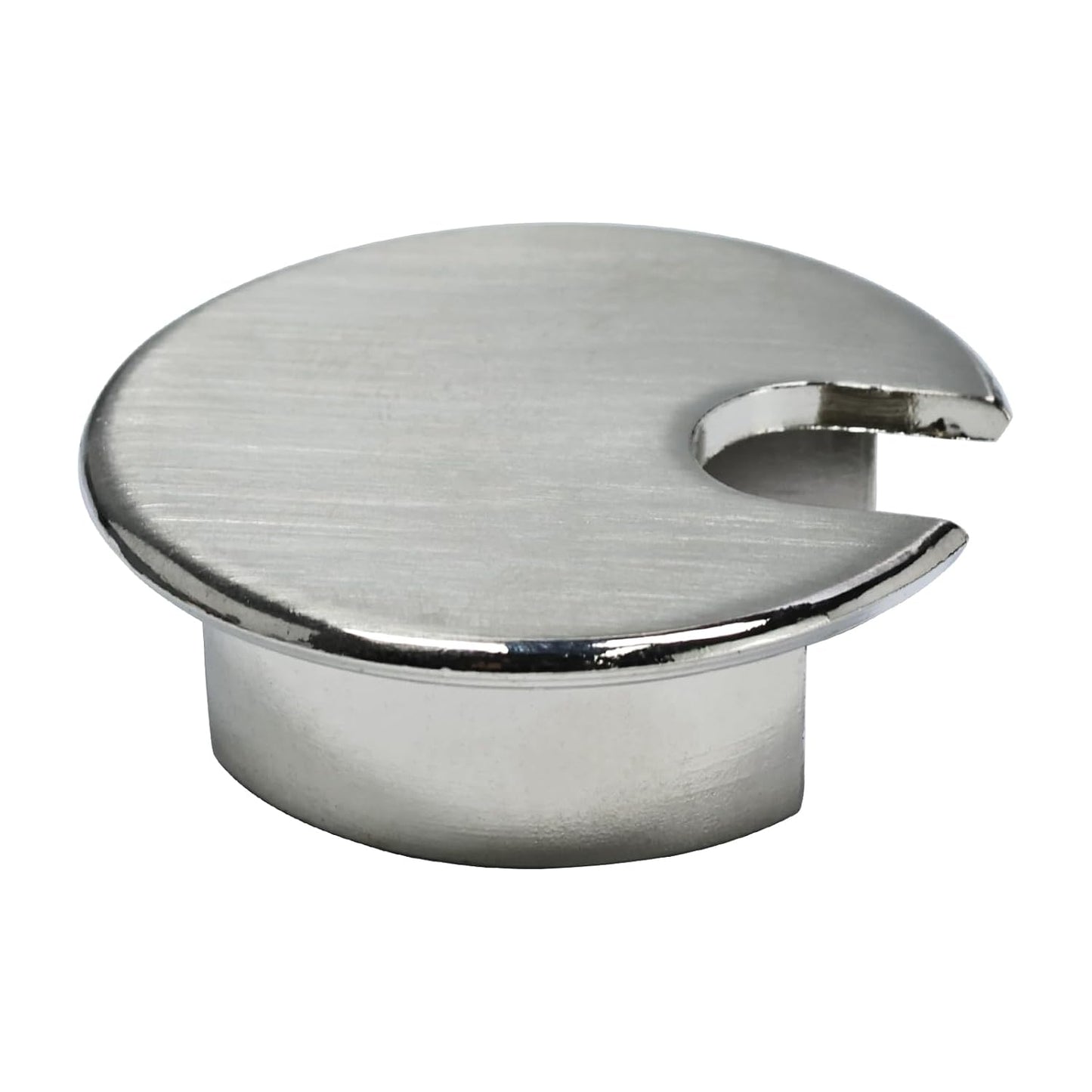 1 Pcs Desk Grommet 1-3/8" / 35 mm, Desk Cord Hole Cover, Cable Grommet Metal Zinc Alloy Materilal, Desk Hole Grommet for Home & Office Pc, Detachable Cable Cord Organizer-Brushed Silver