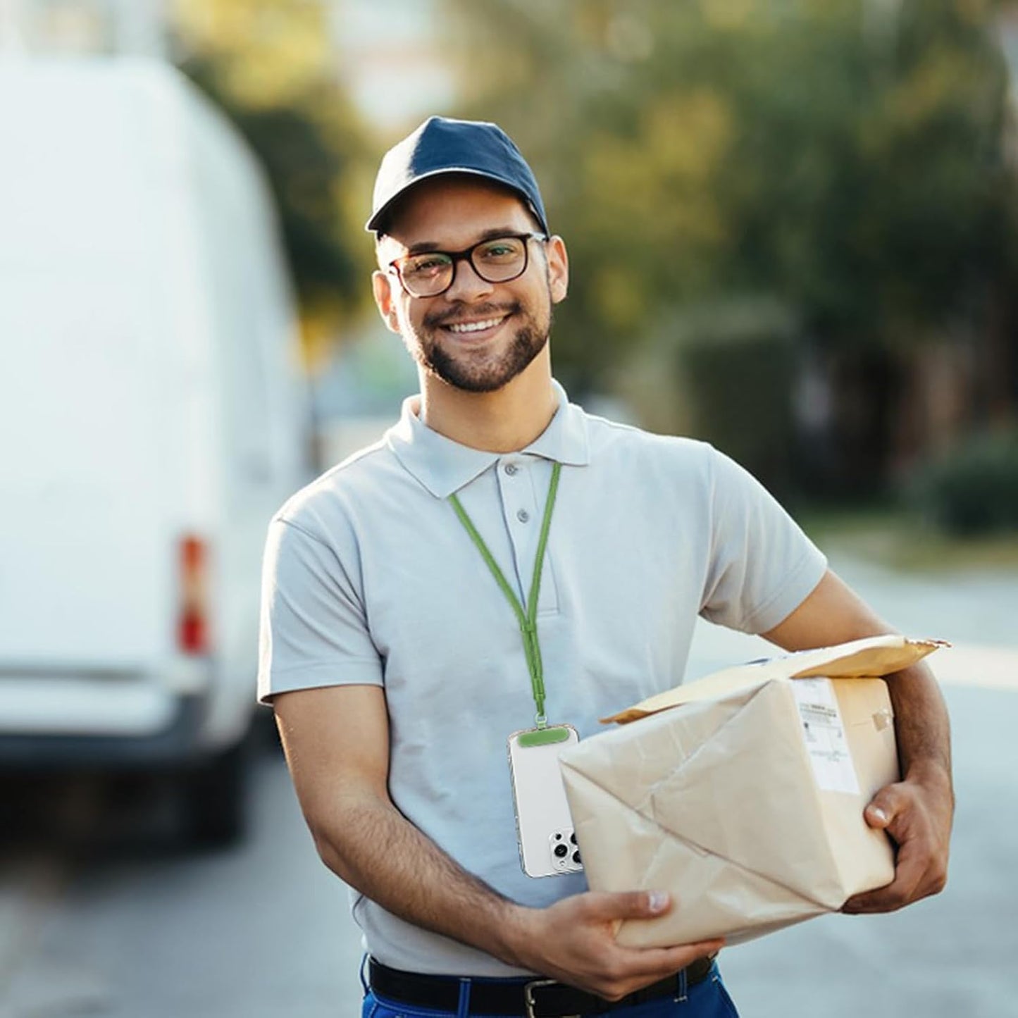 2 Pack Phone Lanyard,2×Phone Neck Strap,4×Tether Tabs,Universal Cell Phone Multifuctional Patch Polyester Lanyards,Cell Phone Lanyards for Women and Men(pink+green)