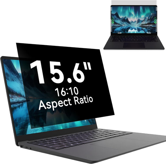 Laptop Privacy Screen 15.6 Inch-16:10 Aspect Ratio Anti-Glare Blue Light Computer Monitor Protector, Laptop Screen Privacy Shield Removable 15.6in Filter for Lenovo HP Dell Acer Asus Thinkpad Envy Xps