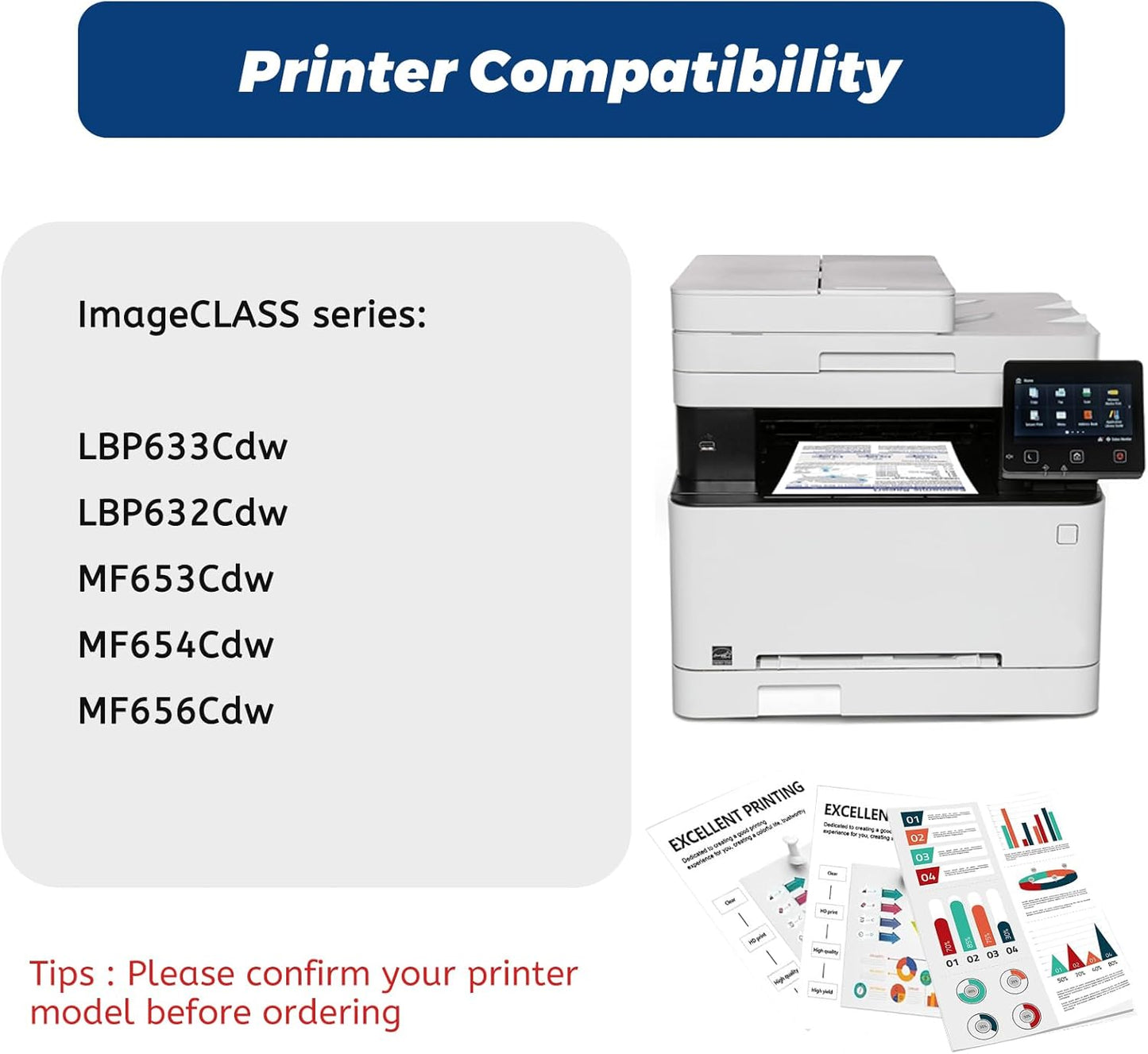 067 Toner Cartridge,for Canon 067 067H Black Cyan Yellow Magenta Replacement for imageCLASS MF654Cdw MF656Cdw MF653Cdw LBP633Cdw LBP632Cdw MF652Cw MF652Cdw Printer,4 Pack with Chip