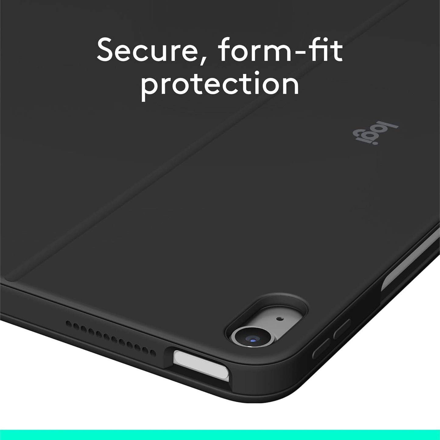 Logitech Combo Touch iPad Air 13 inch Case M2 (2024), iPad M3 & Air Keyboard Case with Kickstand - Midnight Black