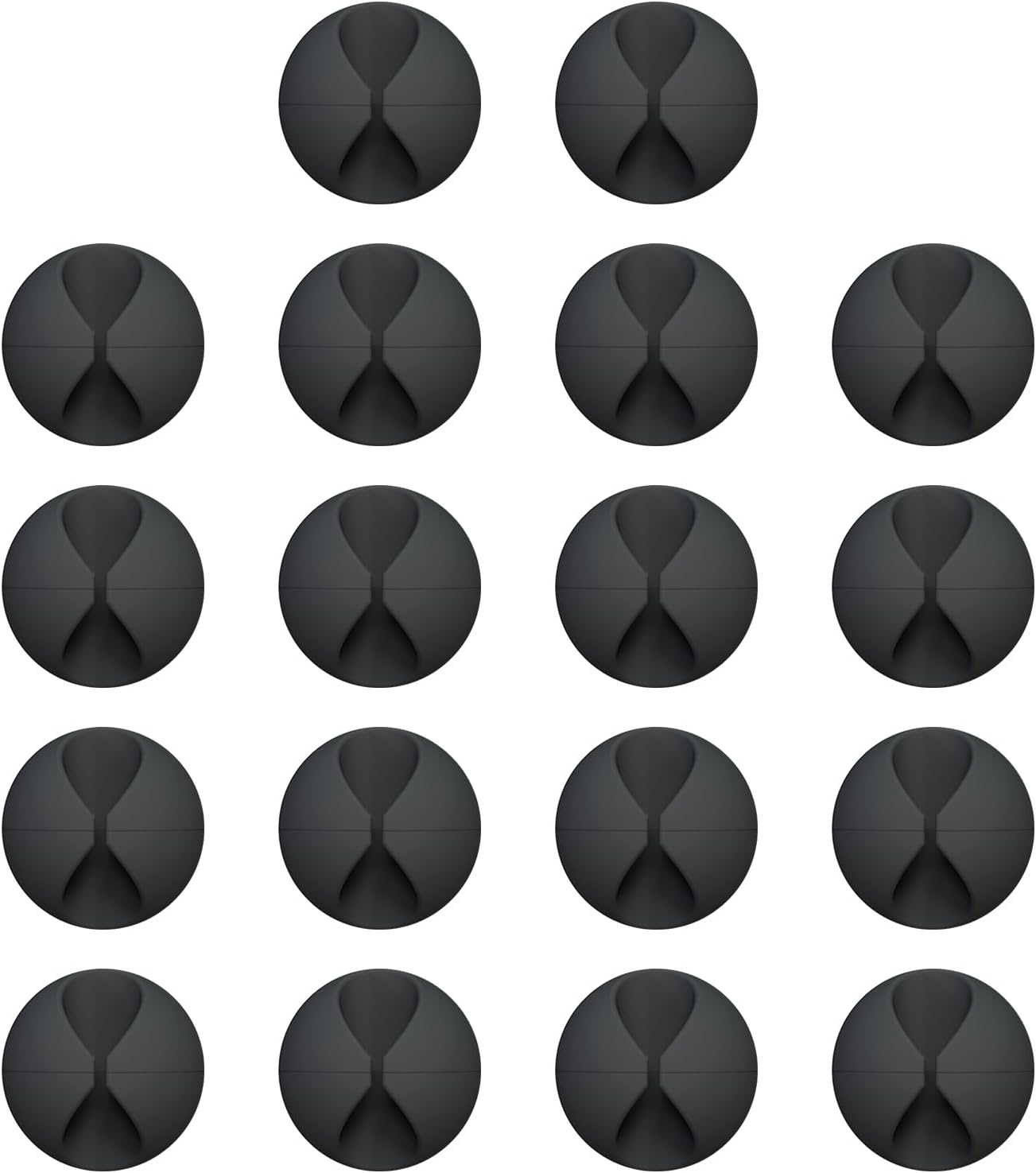 18 Pack Mini Cable Clips, Znben Cord Organizer Holder Adhesive Cord Management Charger Wire Holder Clips for Desk, Home, Office, Car, Cubicle, Nightstand Black