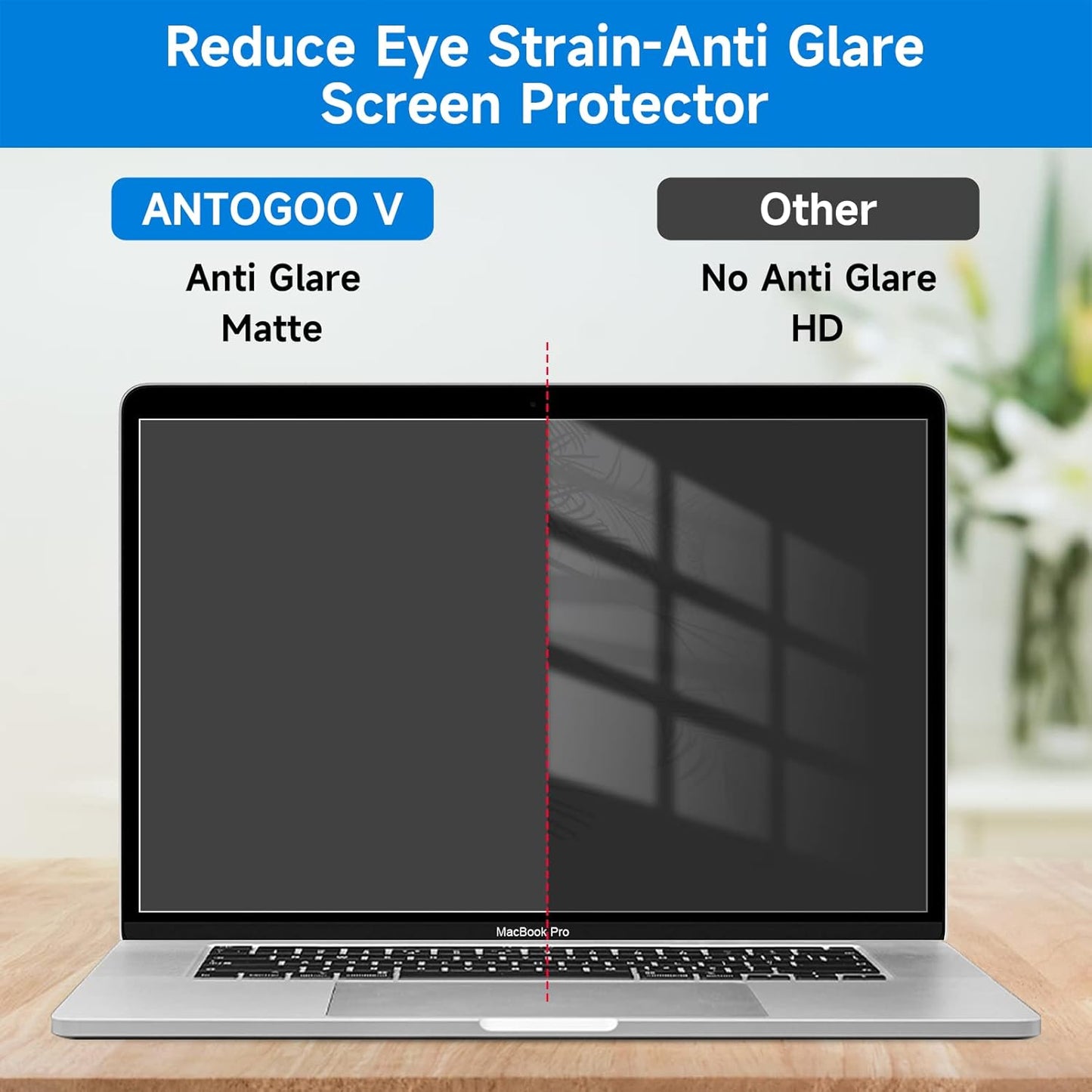 2 Pack Compatible with MacBook Pro 13 inch (2016-2022 / M1, M2) and MacBook Air 13 inch (2018-2021 / M1) Glare Reducer Screen Protector, Eye Protection Anti Glare Film/Anti Fingerprint Matte Laptop Screen Protector