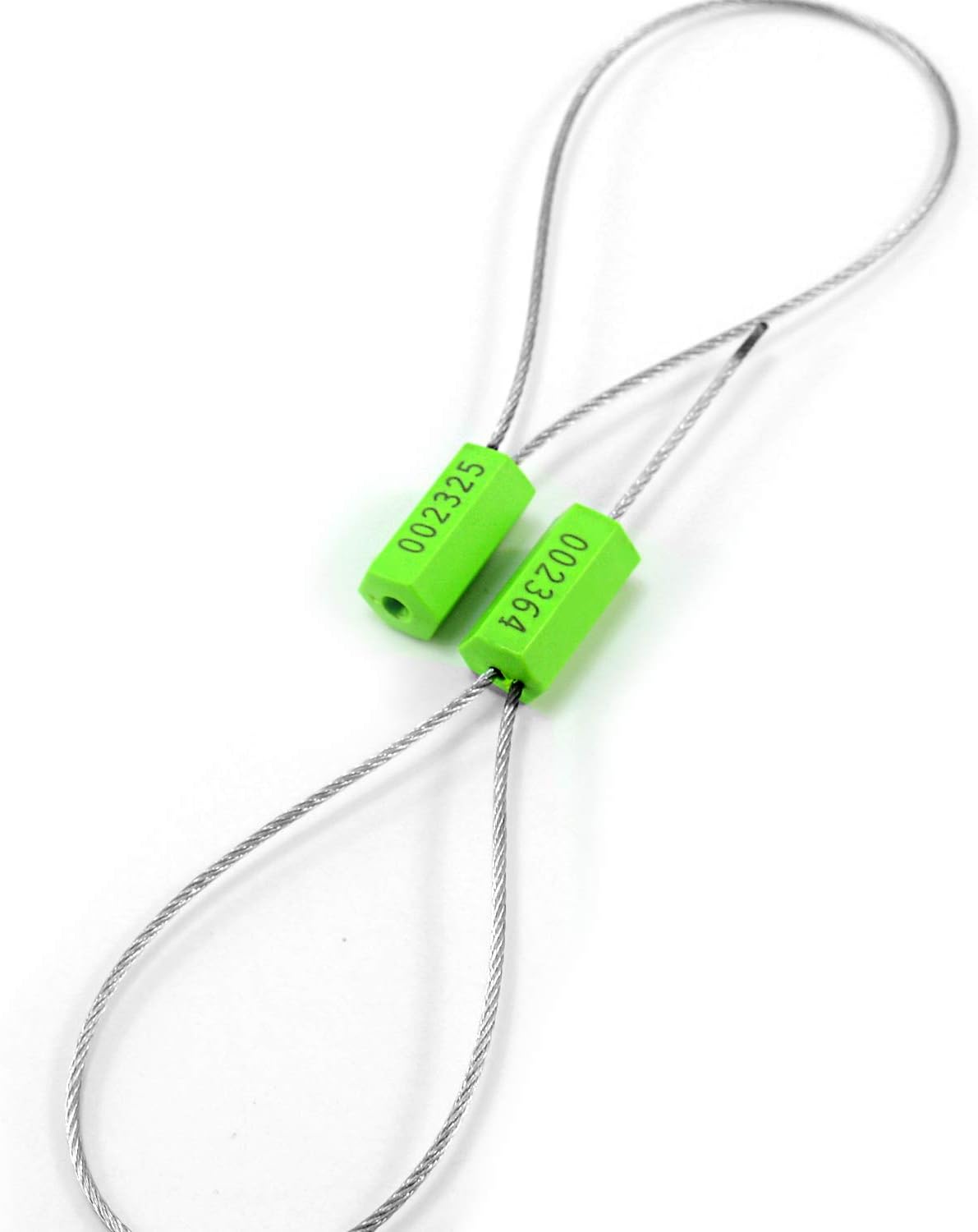 Leadseals(R) 500 Anti-Tamper Proof Security Cable Seals Disposable Self-Locking Padlock Shipping Security Tags Numbered(Pack of 500 PCS) (Green)