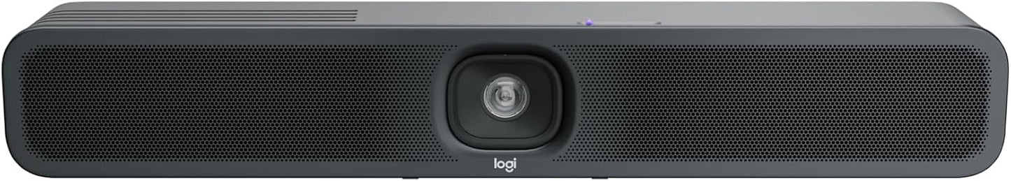 Logitech MeetUp 2 All-in-One USB Conference Room Camera, Compact Video Bar with Built-in AI Features, Works with Microsoft Teams, Zoom Rooms, Google Meet, and More