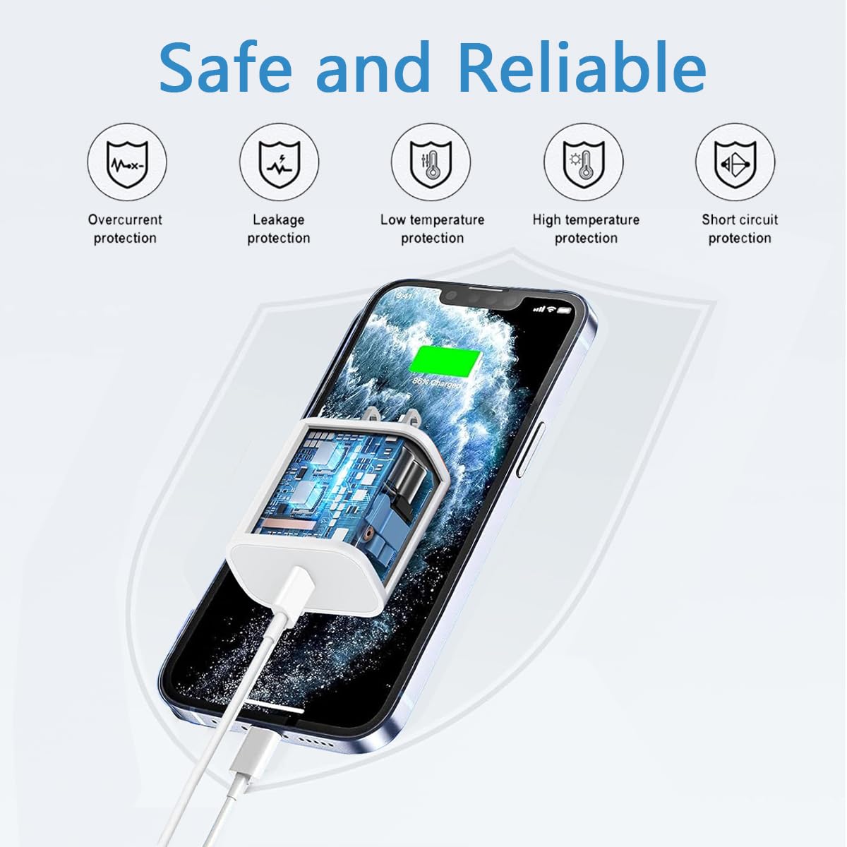 10FT iPhone Fast Charger,[Apple MFi Certified] 3Pack USB C Charger Block with 10 Foot Long Type C to Lightning Cable Cord Adapter Block Compatible with iPhone 14 Pro Max/14 Plus/13/12Mini/11/XS/X/iPad