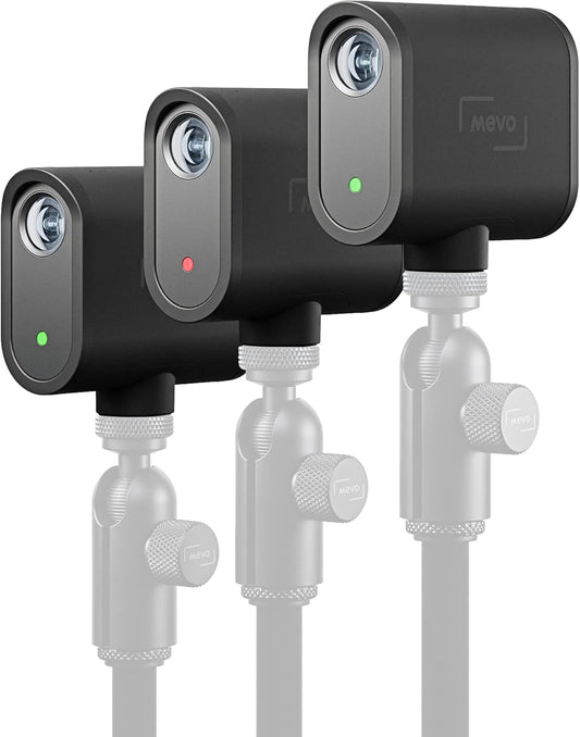 Logitech for Creators Mevo Start 3-Pack Wireless Live Streaming Cameras, for Multi-Camera HD Video,App Control and Stream via Smartphone or Wi-Fi