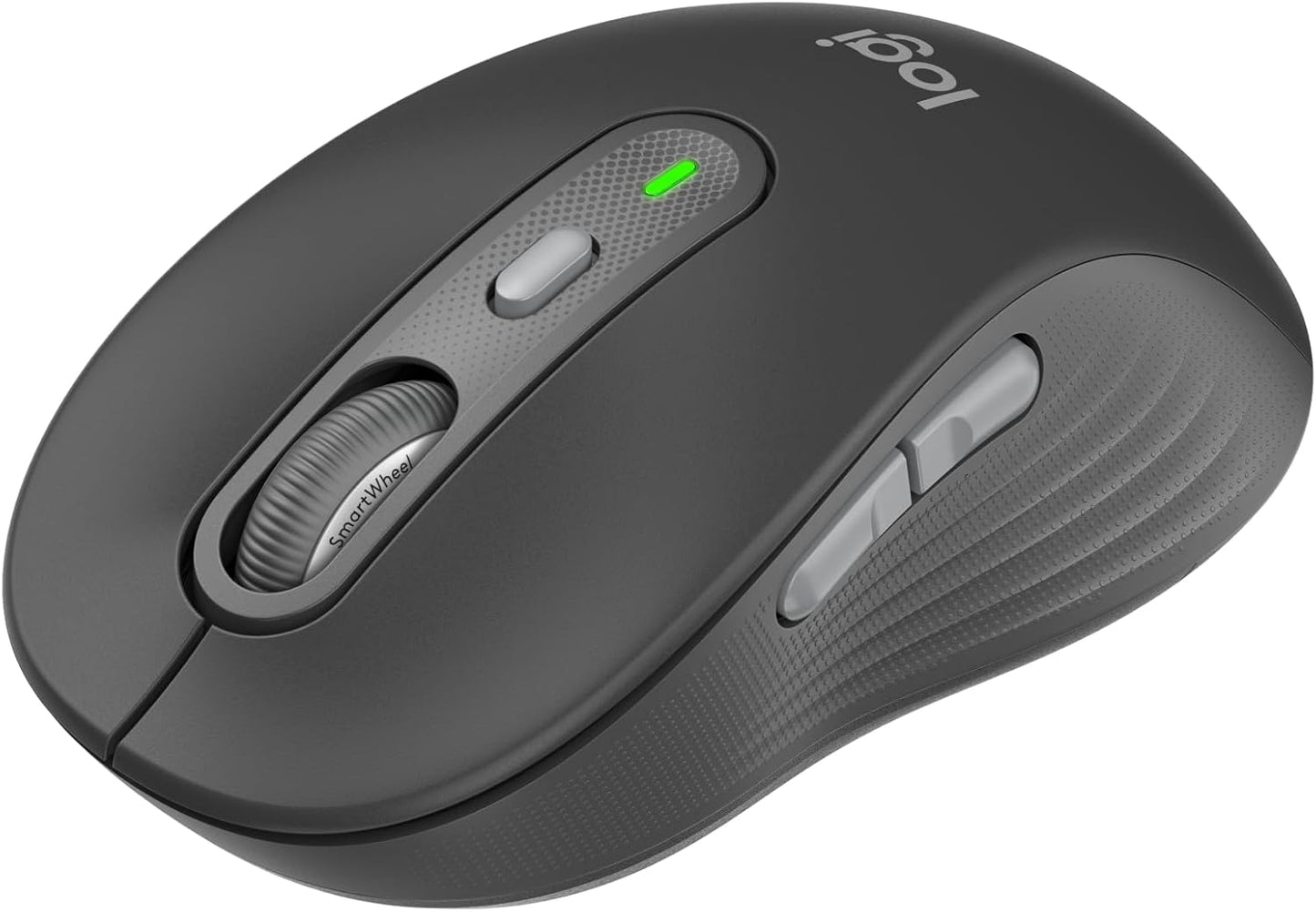 Logitech Signature Plus M750 Wireless Mouse – for Small to Medium Hands, SmartWheel, Bluetooth, Multi Device, 24-Month Battery, Silent Clicks, Customizable Side Buttons, Contoured Shape - Graphite
