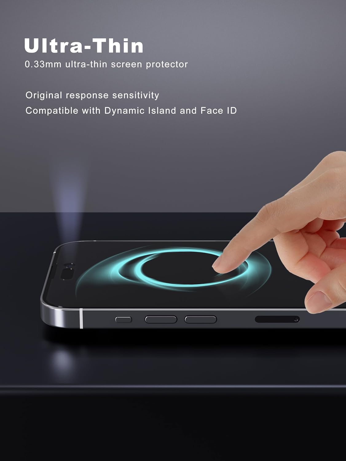 2 Pack Matte Screen Protector for iPhone 14 Pro -6.1 inch, Anti Fingerprint Anti Glare Screen Protector Tempered Glass Easy Installation