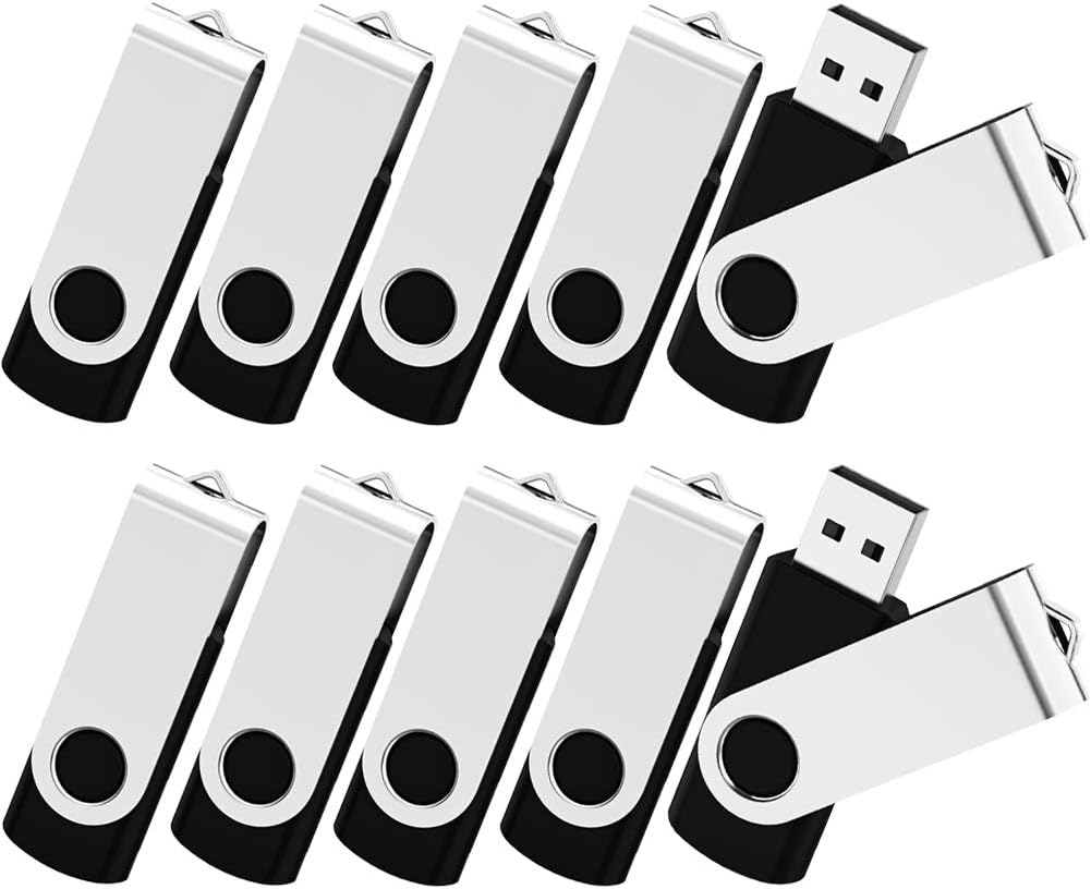 2 GB Flash Drives KOOTION 20 Pack USB 2.0 Flash Drives Wholesale Memory Stick Thumb Drives Jump Dive, Black