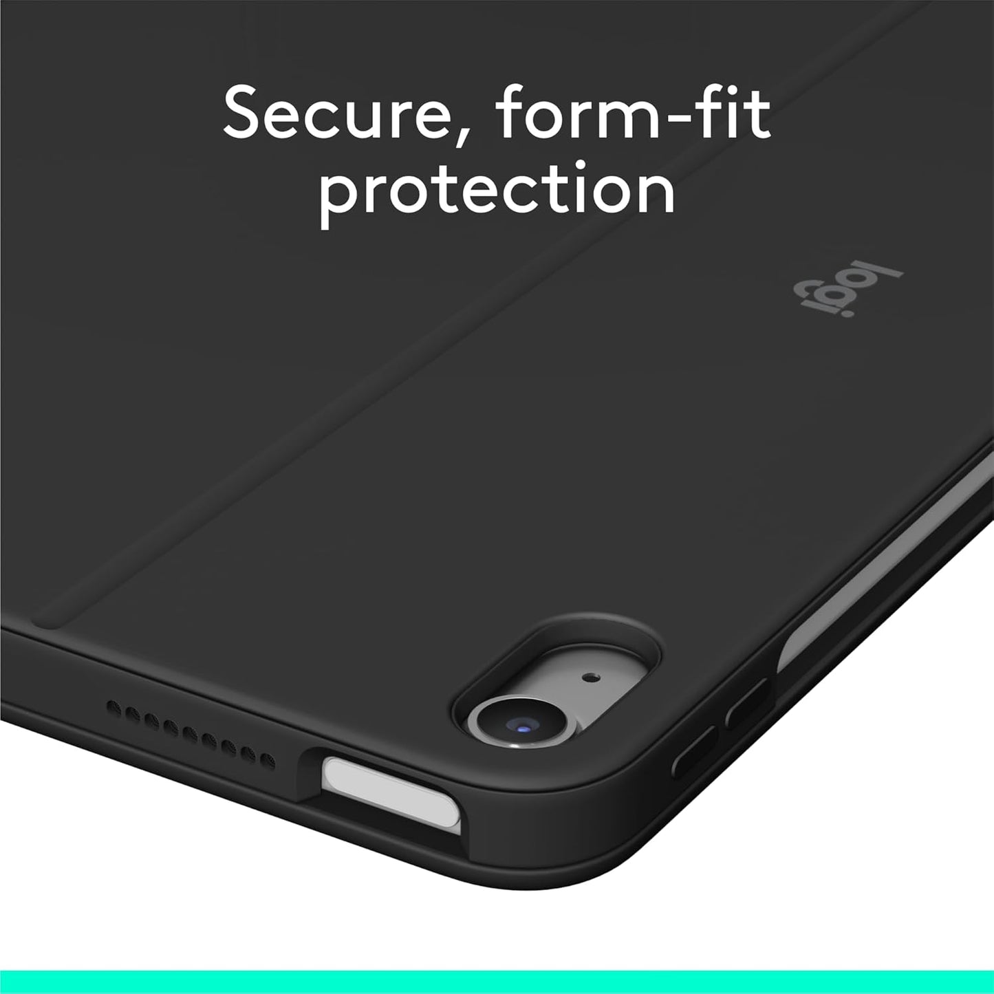 Logitech Combo Touch iPad Air 11 inch Case M2 (2024), iPad M3 & Air (4th & 5th gen - 2020, 2022) Keyboard Case with Kickstand - Midnight Black