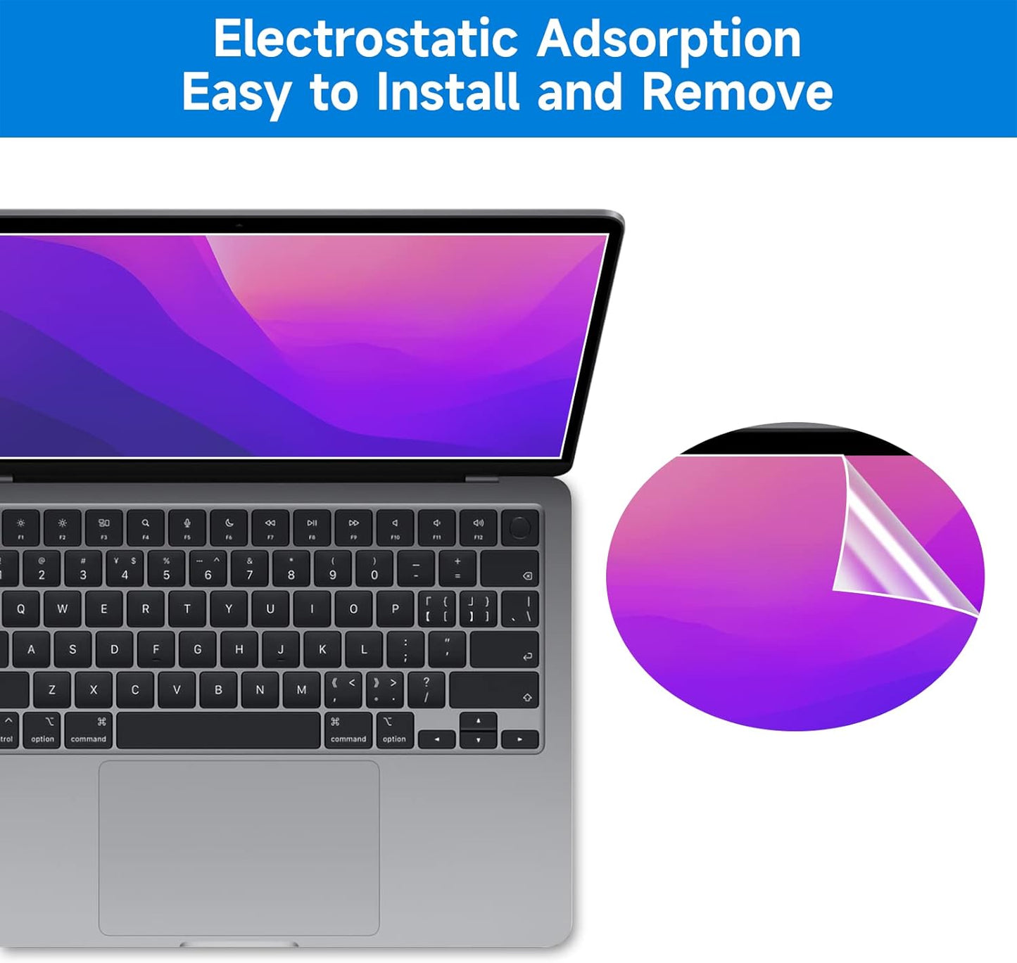 2 Pack Compatible with MacBook Pro 13 inch (2016-2022 / M1, M2) and MacBook Air 13 inch (2018-2021 / M1) Glare Reducer Screen Protector, Eye Protection Anti Glare Film/Anti Fingerprint Matte Laptop Screen Protector