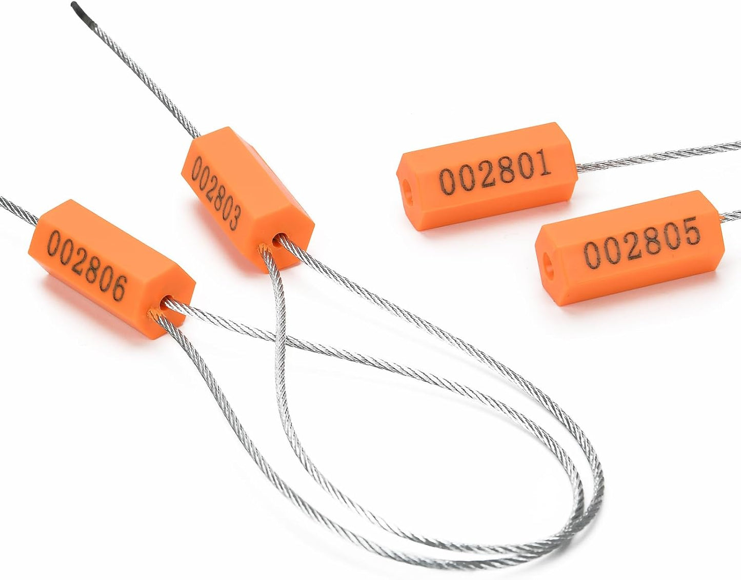 1000PCS Steel Cable Seals Metal Security Seal Numbered Metal Truck Trailer Seals Security Tags Tamper Evident Tags Container Seals Pull Tight Steel Wire Seals