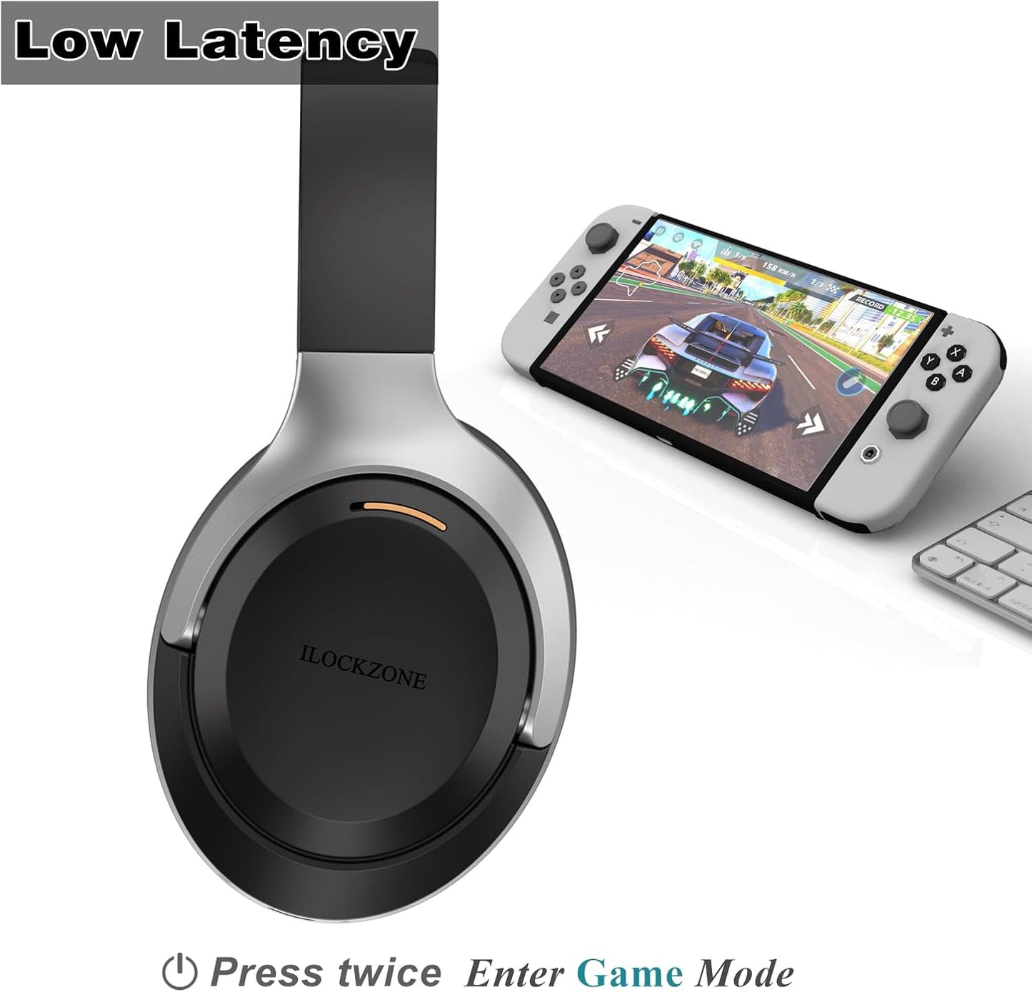 LC30Pro Hybrid Active Noise Cancelling Headphones, 100H Playtime Bluetooth Headphones, HiFi Audio Wireless Headphone with 3 EQ Modes, Low Latency & Foldable Design for School/Work/Travel/TV