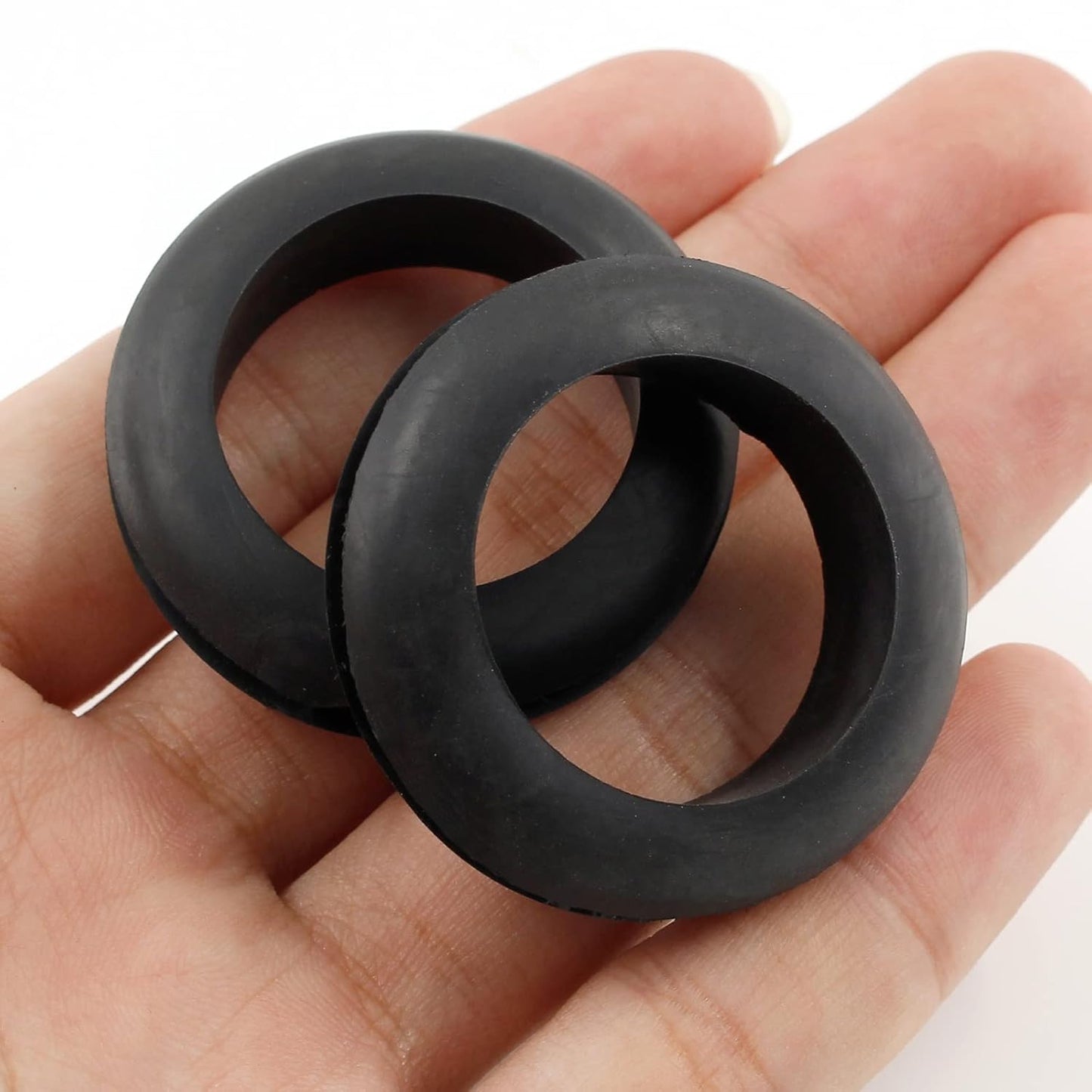 12 Pcs Rubber Grommets, 1-3/8" Inside Diameter 1-1/2" Drill Hole Rubber Wire Grommets for Wire, Firewall, Cables, Plugs