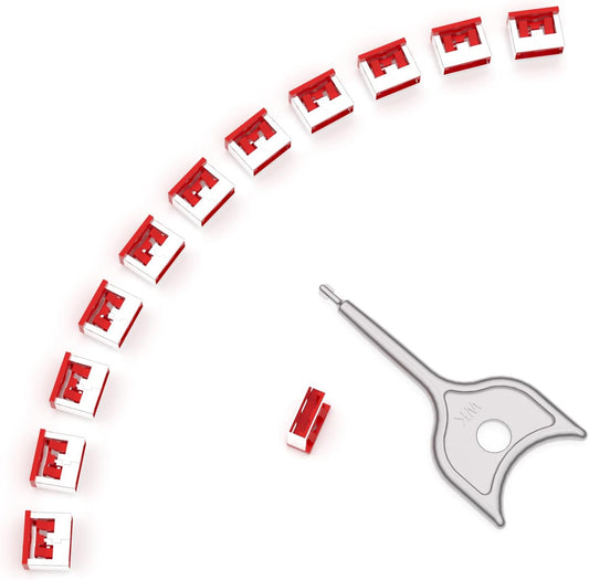 12PCS USB Metal Port Lock Blocker with 1 Key - Secure USB-A Port Protector for PC/Laptop, Anti-Theft Data Security Lock, Dust & Moisture Proof Cover, Removable Type-A Connector Red