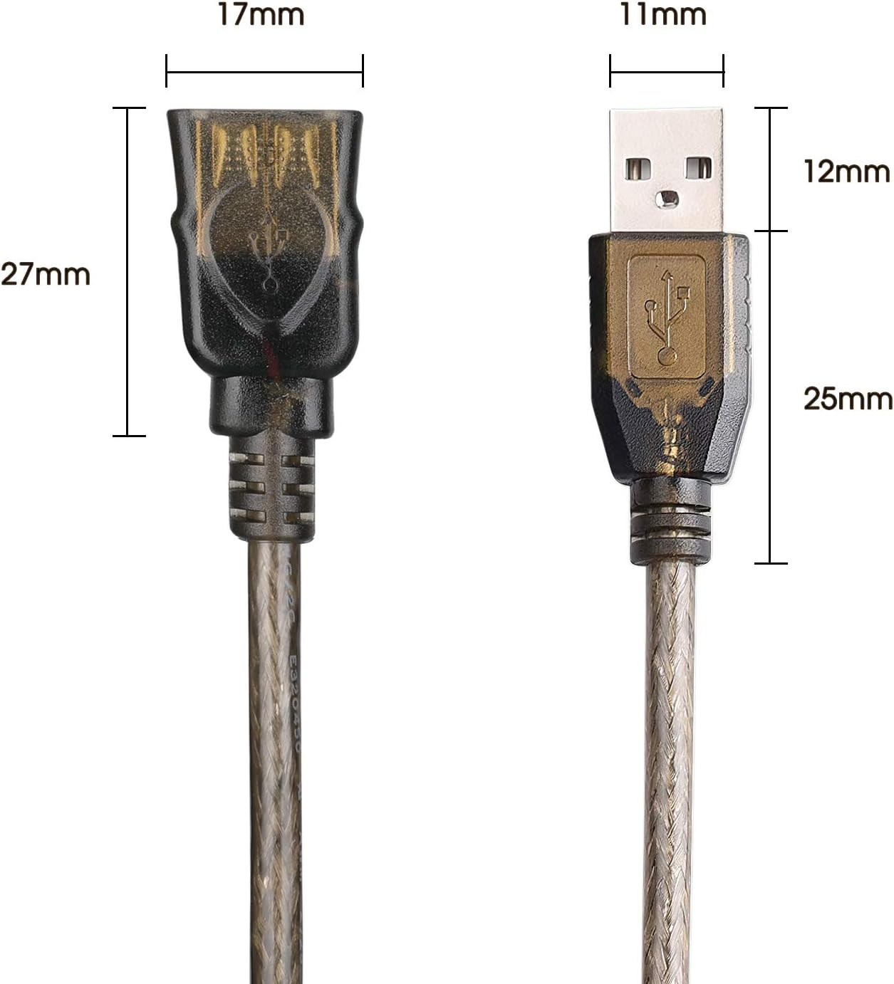 LDKCOK USB 2.0 Type A Male to A Female Active Repeater Extension Cable 50ft, High Speed 480 Mbps