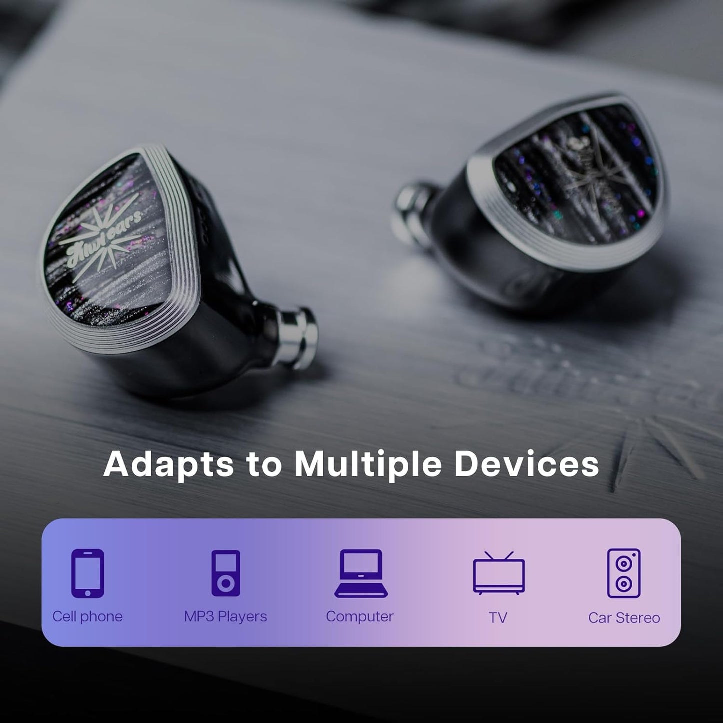 Linsoul Kiwi Ears Aether in Ear Monitor, 15.3mm Large Planar Driver IEM Earphone, HiFi Wired Earbuds, Gaming Earbuds with 2Pin Detachable Cable for Professional Musician Audiophile Gamer